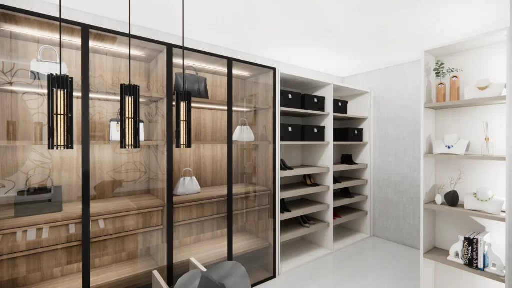 glass door closet wood finish guaynabo
